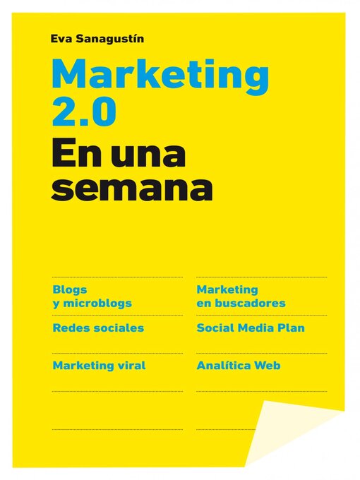 Title details for Marketing 2.0 en una semana by Eva Sanagustín - Available